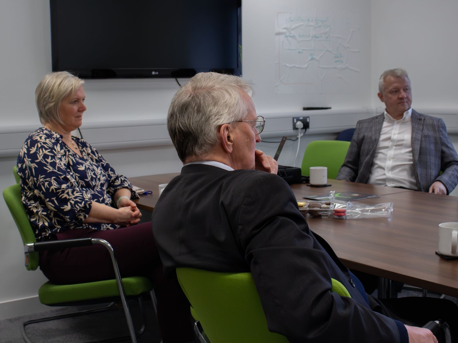 (L-R) Alice Ingram, Hilary Benn MP and Andrew Waterworth