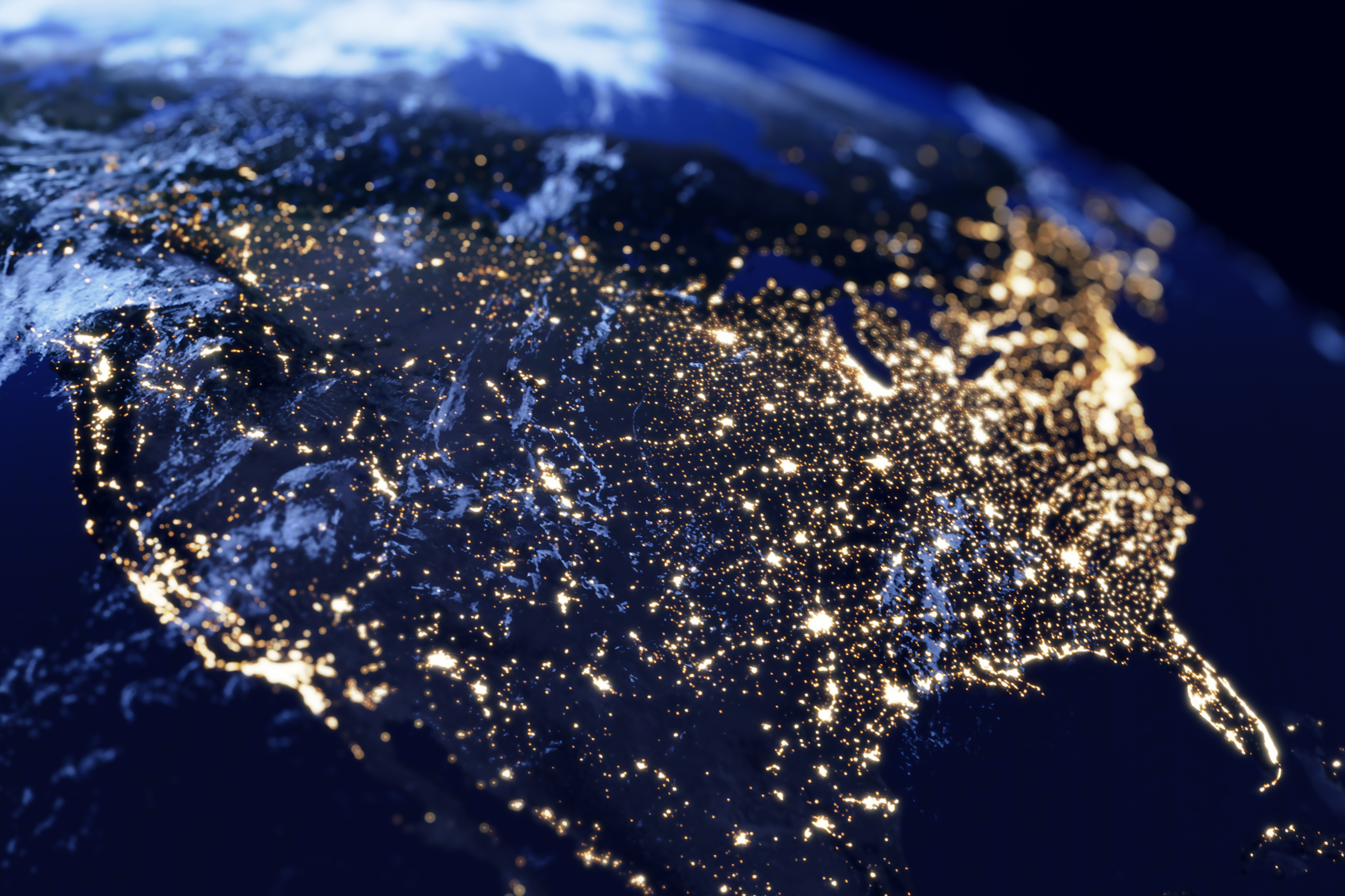 A photograph of North America from space A photograph of North America from space