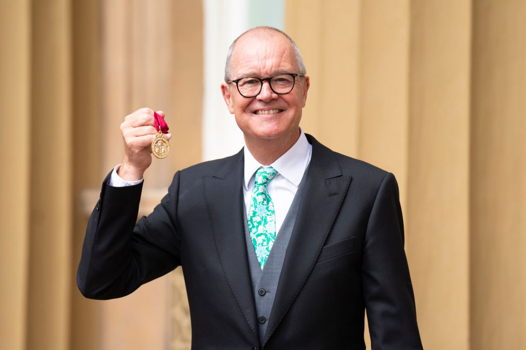 Sir Patrick Vallance holds up his medal after he was made a Knight Commander during an investiture ceremony at Buckingham Palace on June 7, 2022 Sir Patrick Vallance holds up his medal after he was made a Knight Commander during an investiture ceremony at Buckingham Palace on June 7, 2022