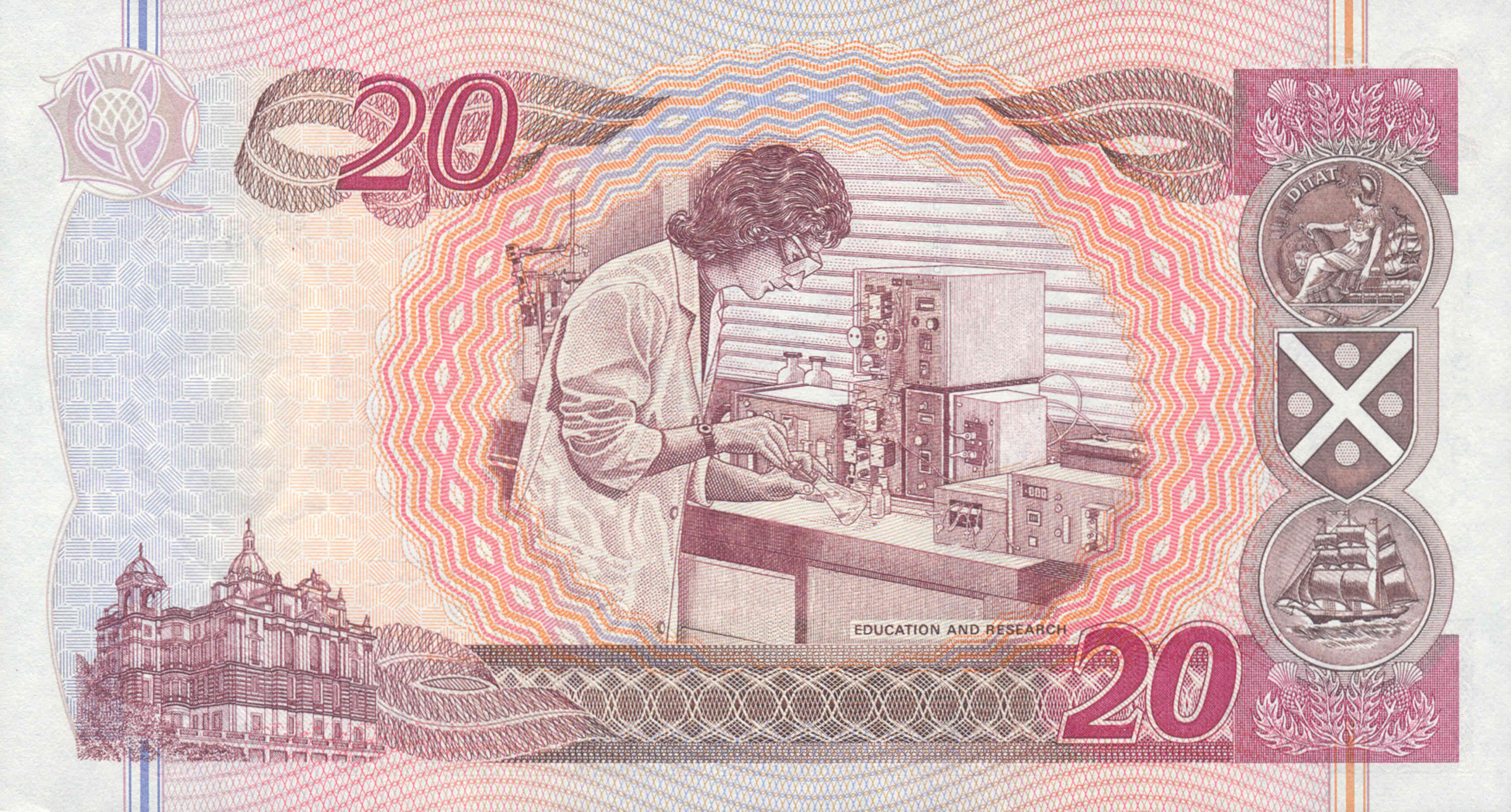 Detail of the woman featured on the £20 note Detail of the woman featured on the £20 note