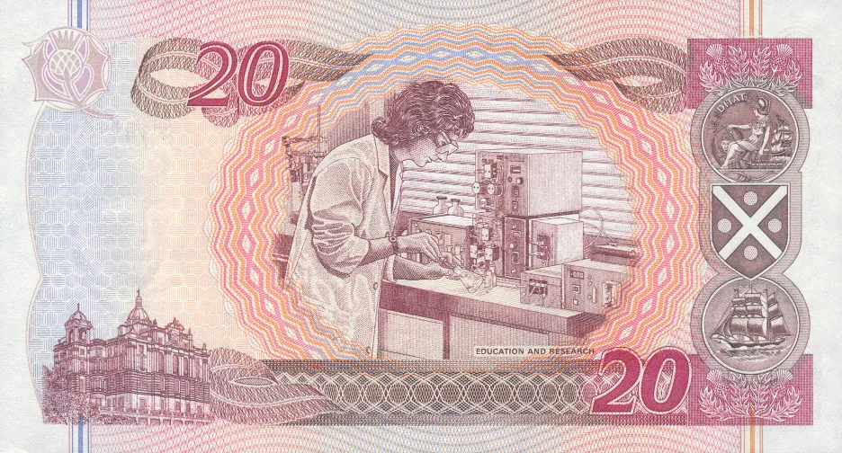 Detail of the woman featured on the £20 note