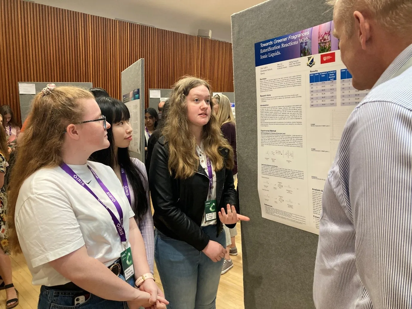 Our Lady's Grammar School students talk to Professor Tom Welton