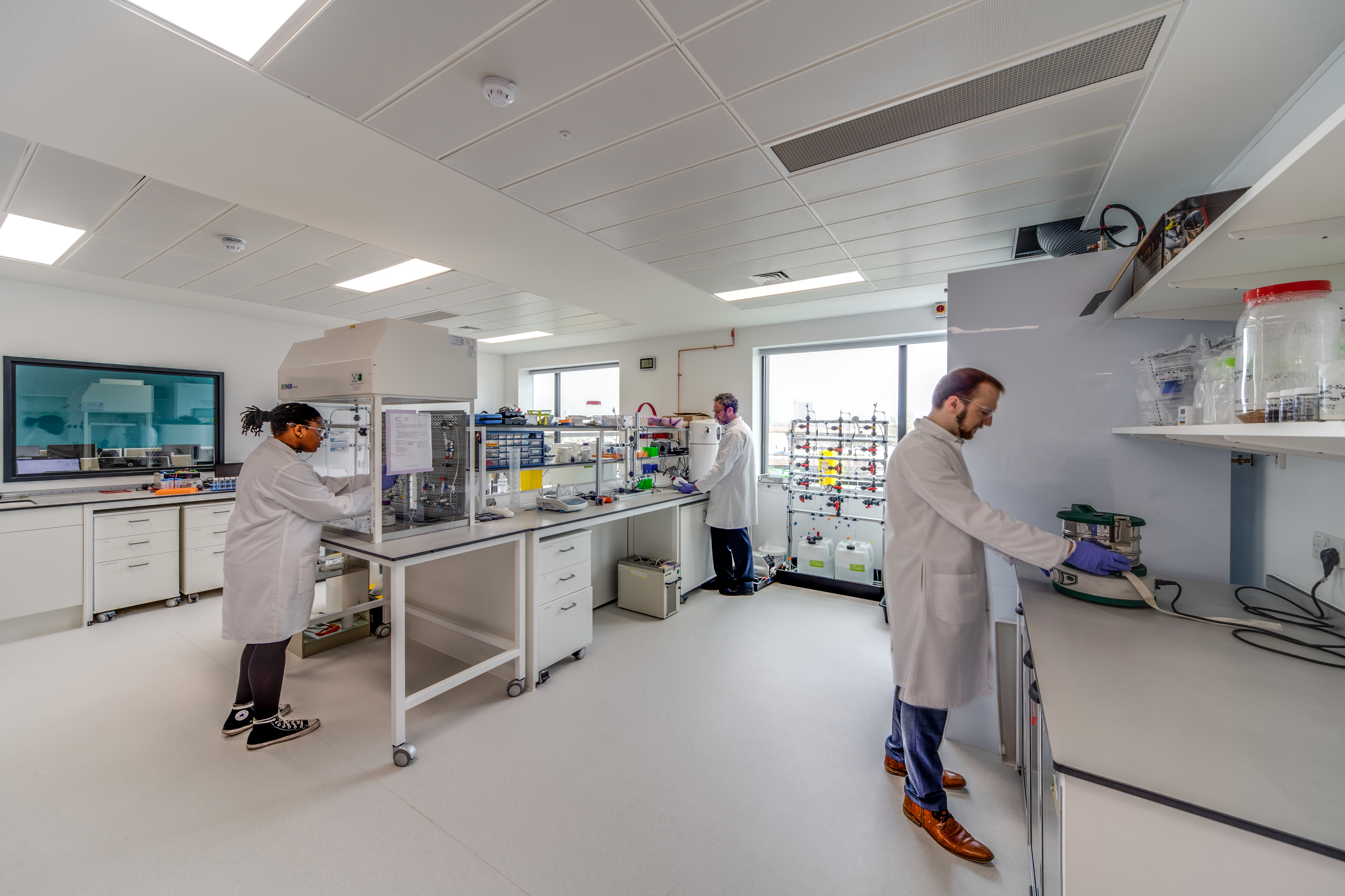 The Puraffinity team at work in their lab The Puraffinity team at work in their lab