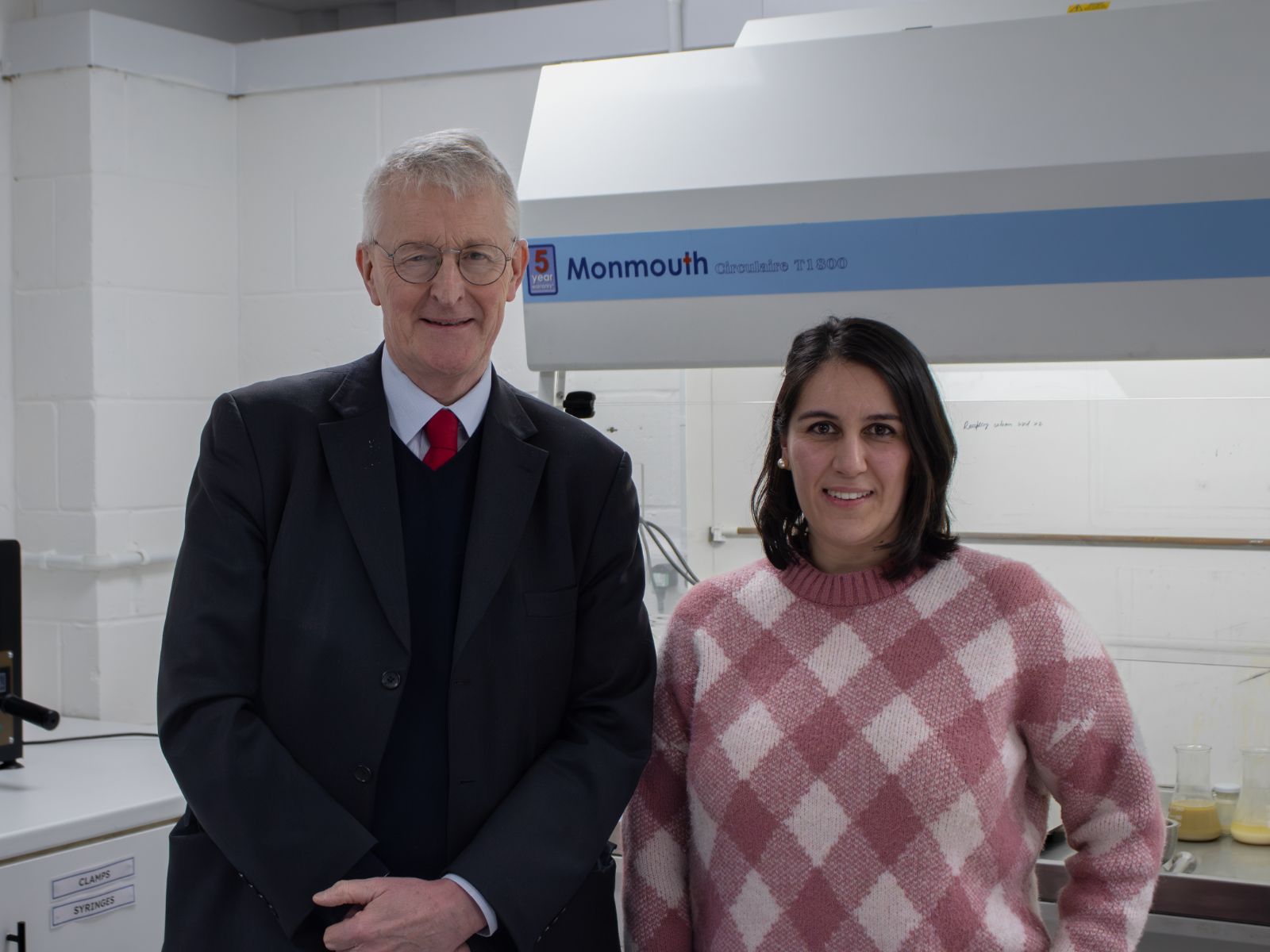 Hilary Benn MP with BindEthics and Quick Labs founder Victoria Garcia