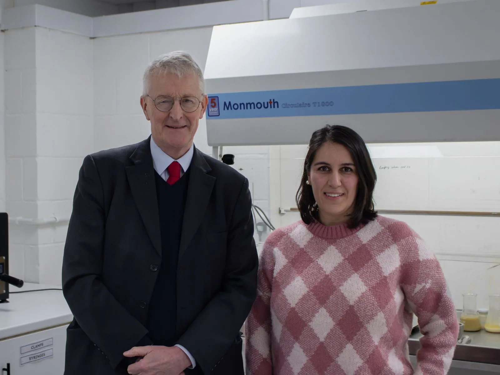 Hilary Benn MP with BindEthics and Quick Labs founder Victoria Garcia