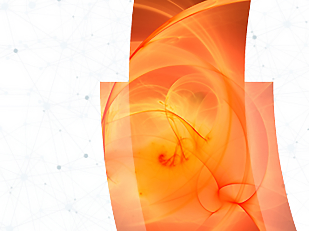 Abstract orange and yellow swirling fractal background