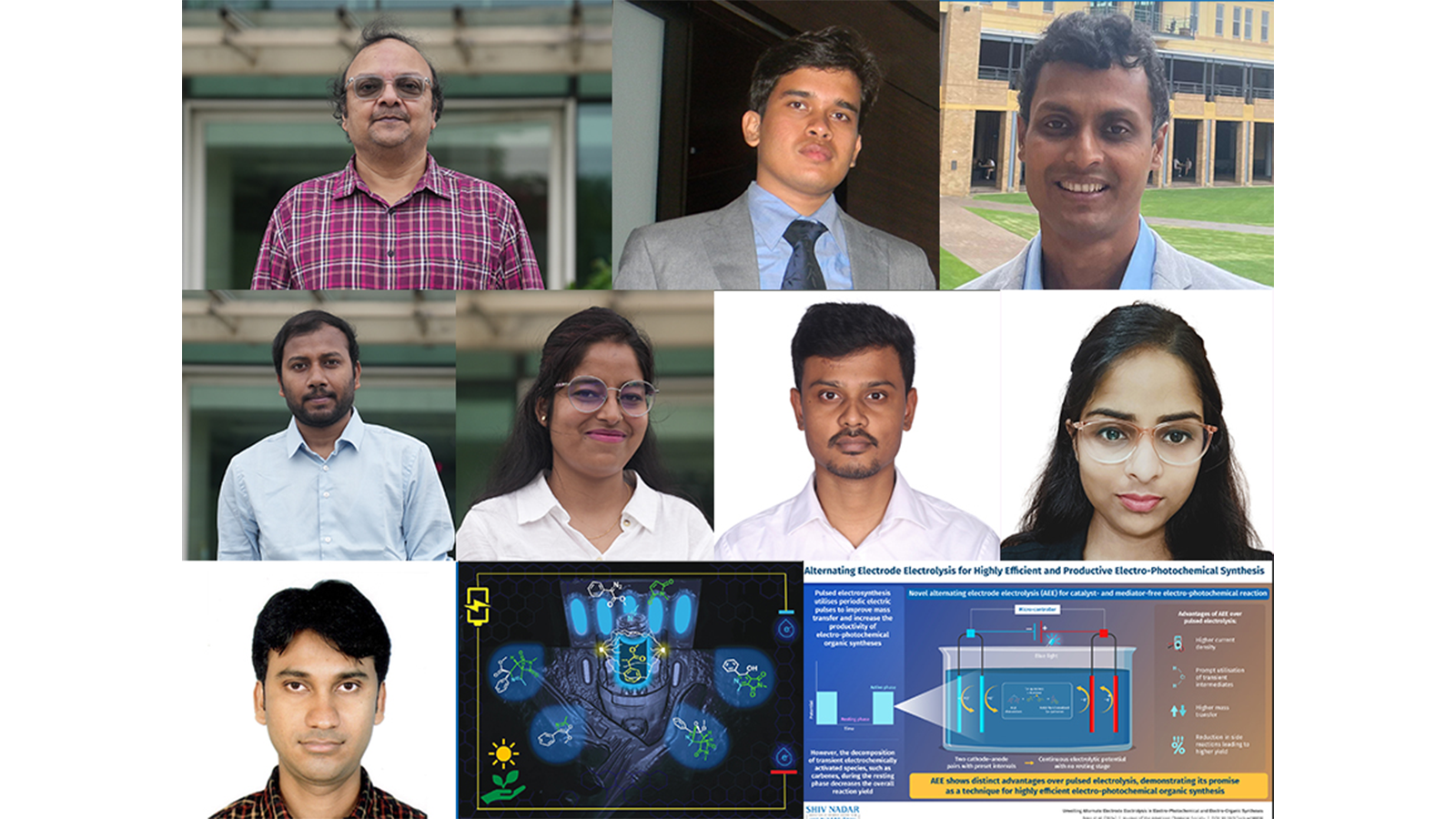 a collage of photos of the AEEon Collective team