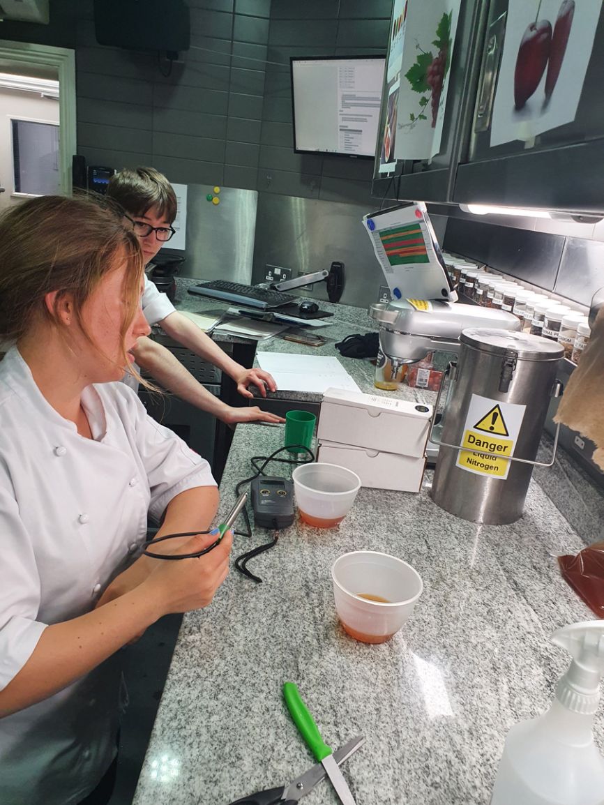 Alexandre Peuch and Daisy Jackson use some of the Fat Duck's specialist equipment