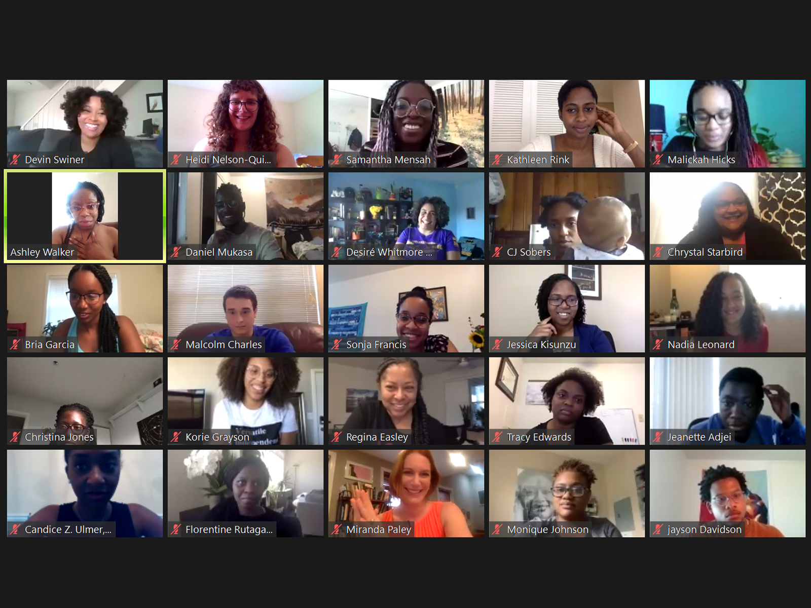 Zoom screenshot of a BlackinChem social Zoom screenshot of a BlackinChem social