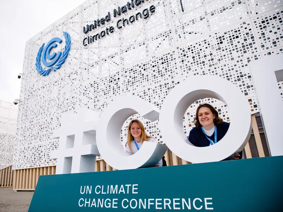 Image of two ladies from COP 29 UN climate summit