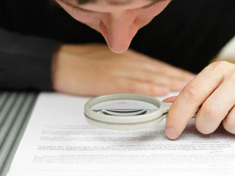Looking through a magnifying glass