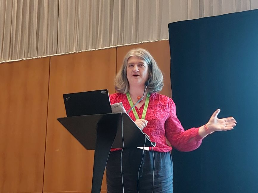 RSC CEO Dr Helen Pain gives an address to the cohort, who are out of picture