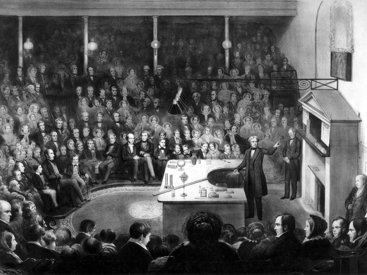 Michael Faradays Christmas lecture before Prince Albert and the royal children. Picture: © Science and Society Picture Library