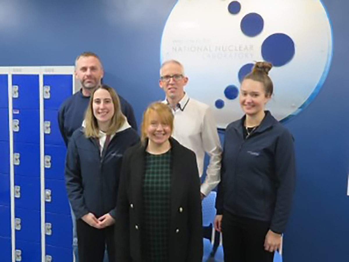 Group photo of Mark Blackwell, Samantha Irving, Tamara Griffith (Mentor), Mike Edmondson (Scheme Co-ordinator), Sally Cockburn.