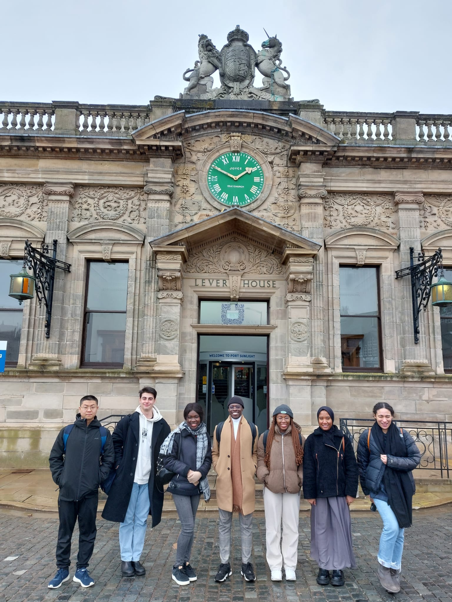 Jaime Moreno (second left) and Carla Aldington (right) stand outside one of Unilever's buildings in Port Sunlight Jaime Moreno (second left) and Carla Aldington (right) stand outside one of Unilever's buildings in Port Sunlight