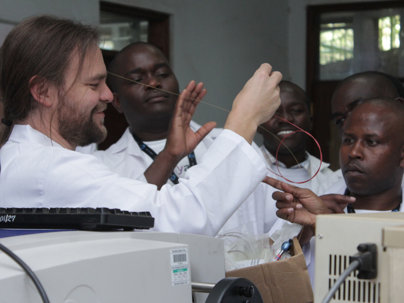 A trainer on the PACN workshop at KNUST training other chemists