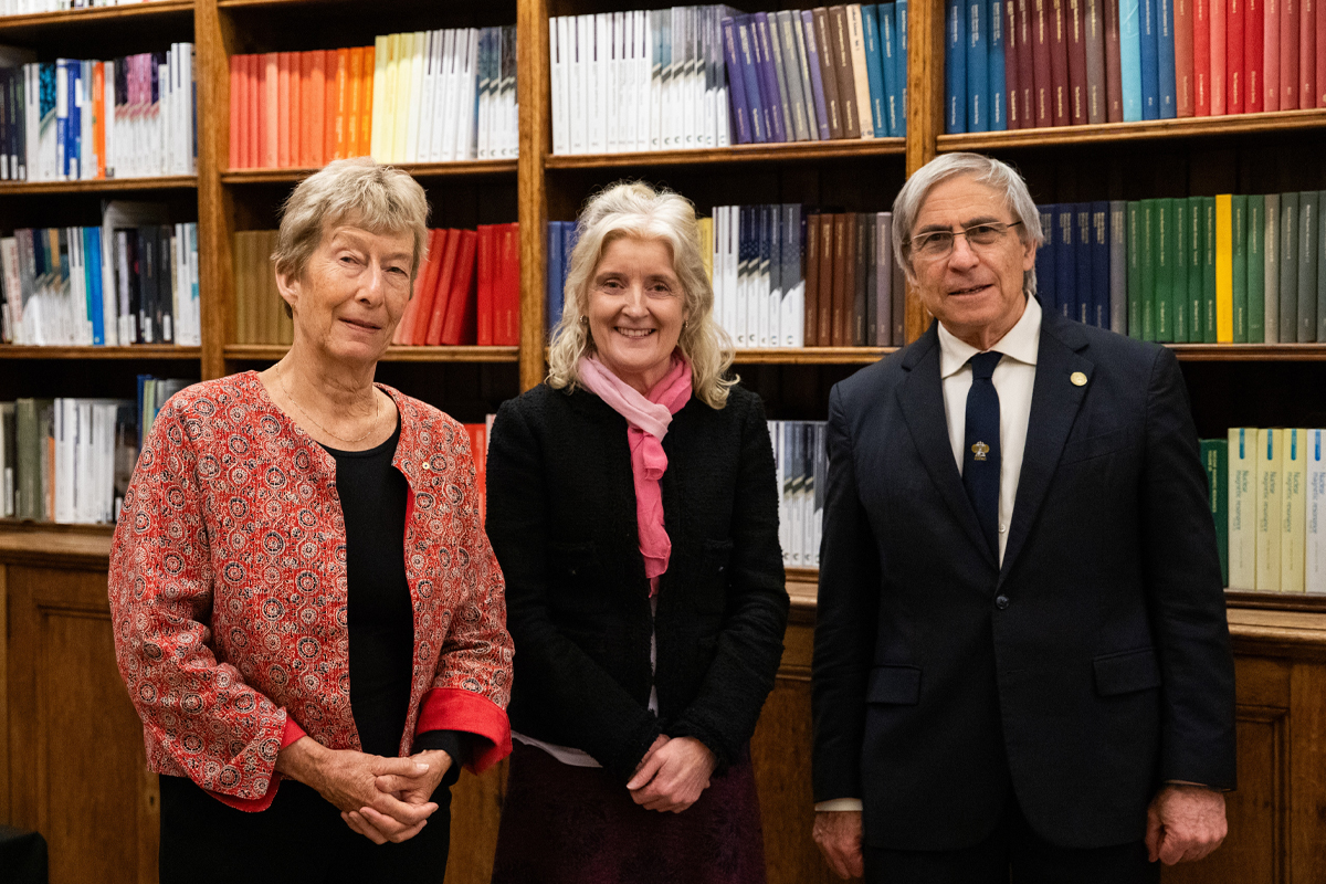 IUPAC President Elect and Chair Mary Garson with RSC President Annette Doherty and IUPAC President Ehud Keinan