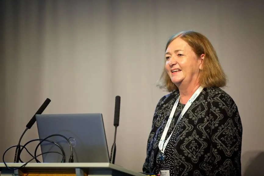 Professor Julie Fitzpatrick gives the final keynote speech of the day