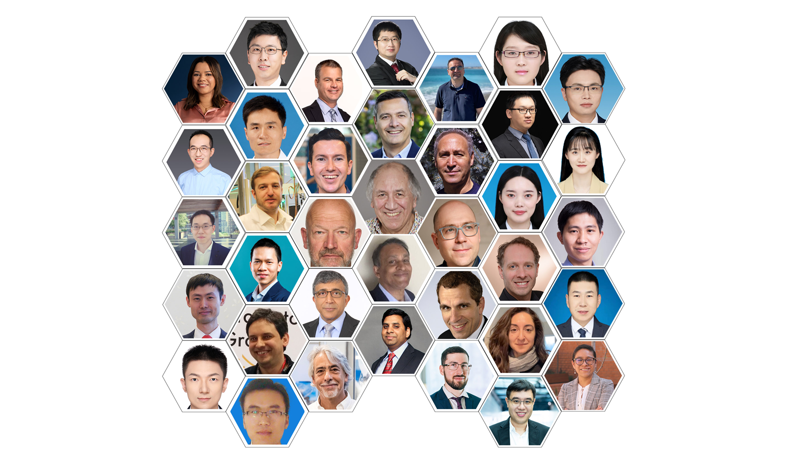 a collage of a group of people