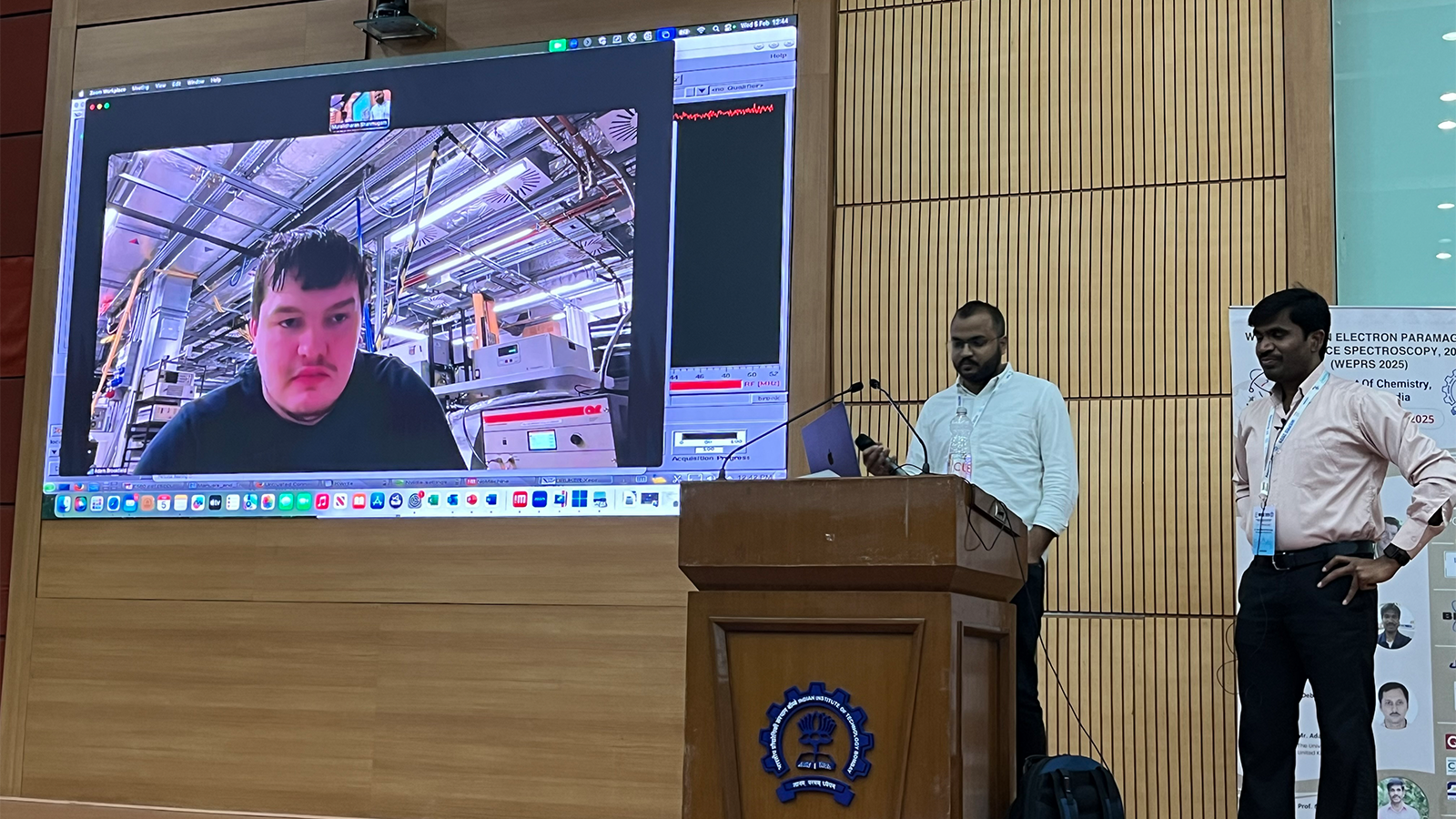 EPSRC NRF for EPR team presenting from podium